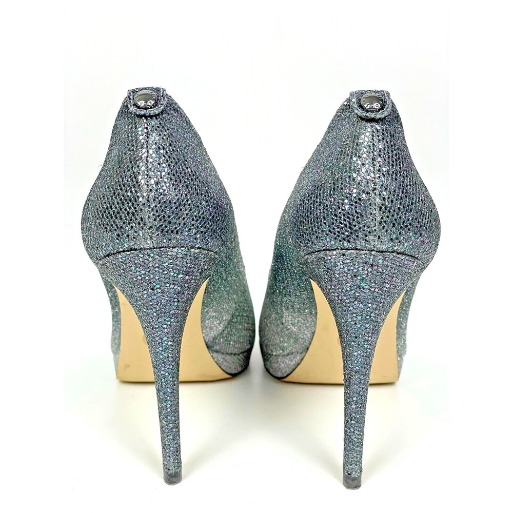 MICHAEL KORS Georgia Ombre Silver Gray Glitter High Heels Pumps Women's Size 7.5 - Picture 4 of 9